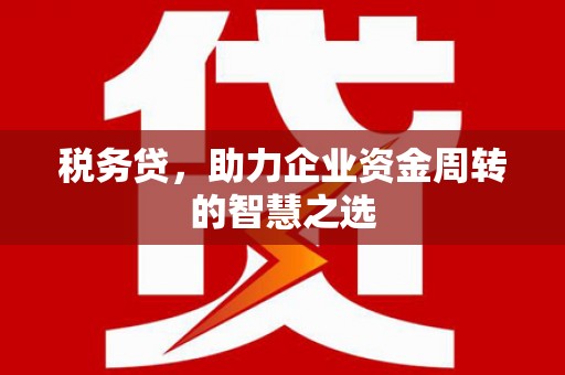 景泰税务贷，助力企业资金周转的智慧之选