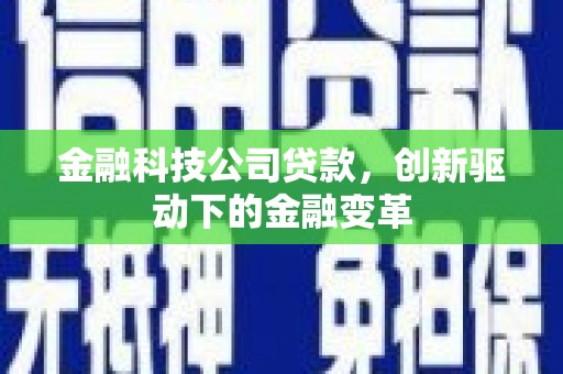 安图金融科技公司贷款，创新驱动下的金融变革