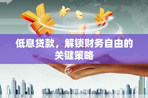 吴忠低息贷款，解锁财务自由的关键策略