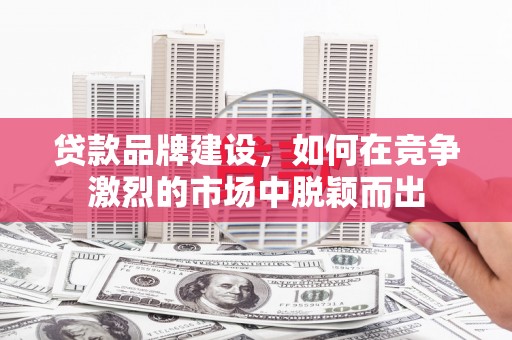 山阳贷款品牌建设，如何在竞争激烈的市场中脱颖而出