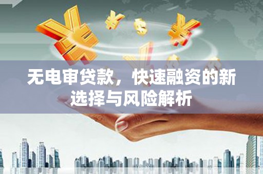 薛城无电审贷款，快速融资的新选择与风险解析