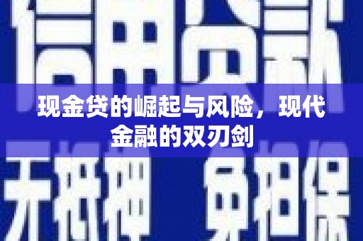 普湾新区现金贷的崛起与风险，现代金融的双刃剑