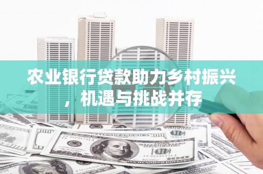 小金农业银行贷款助力乡村振兴，机遇与挑战并存