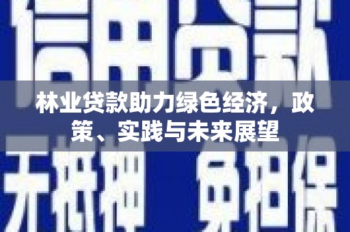 海晏林业贷款助力绿色经济，政策、实践与未来展望